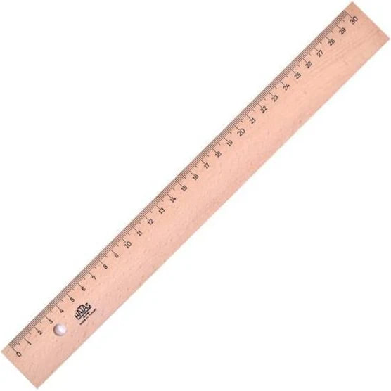 Hatas Tahta Cetvel Takviyesiz 30cm