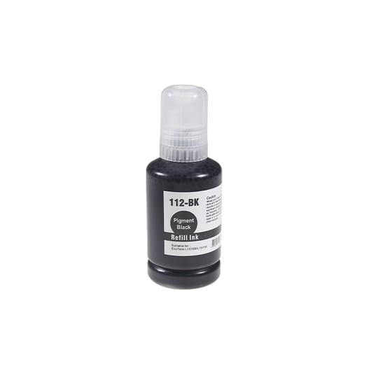 Epson 112 C13T06C14A karşılığı siyah pigment muadil EcoTank mürekkep şişesi, 127 ml