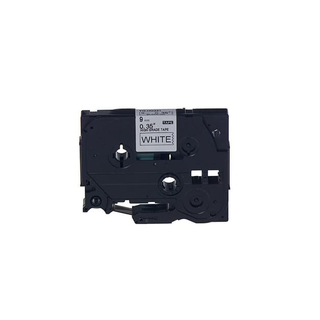 Brother P-Touch HGE-221 etiket kaseti, beyaz zemin siyah yazı, 9 mm