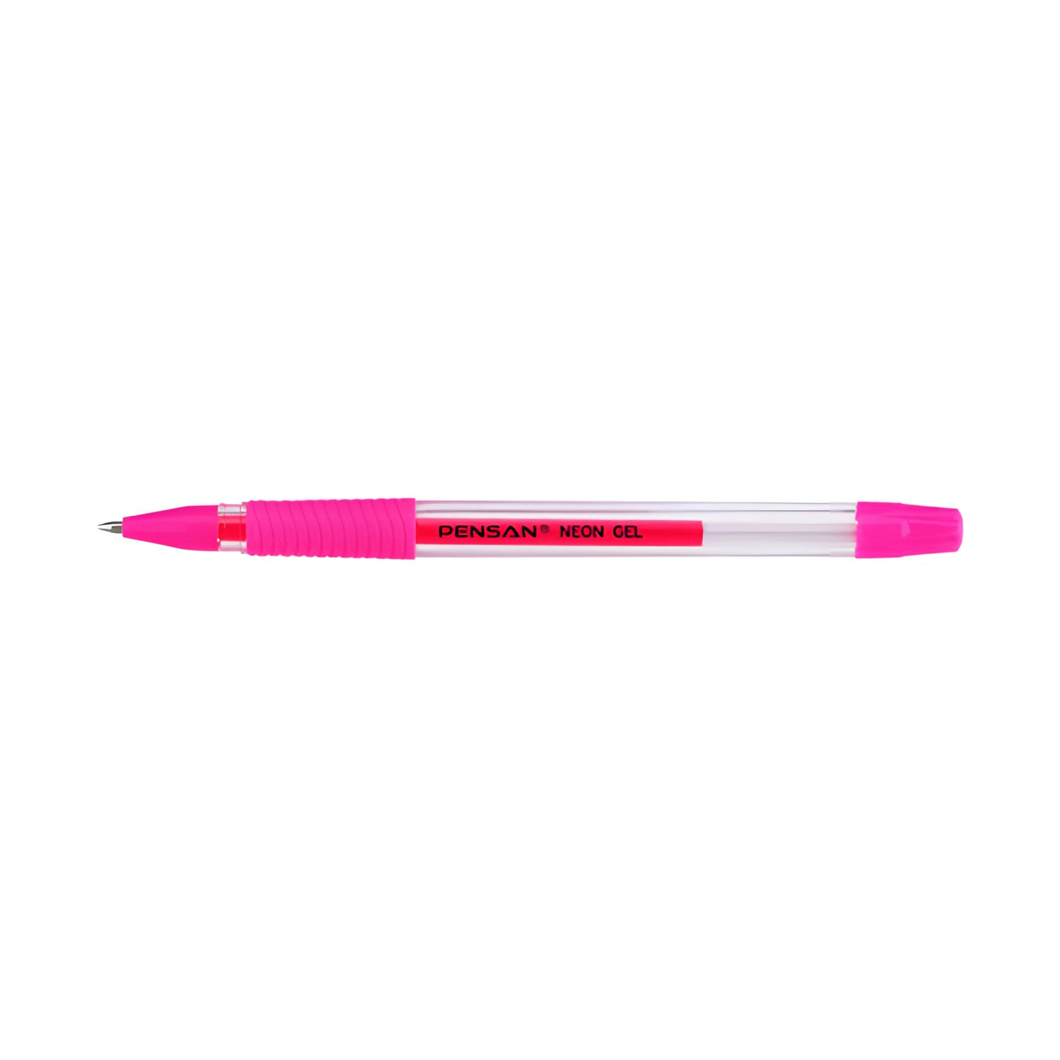 Pensan neon jel kalem pembe 1 mm, parlak pembe yazan jel kalem