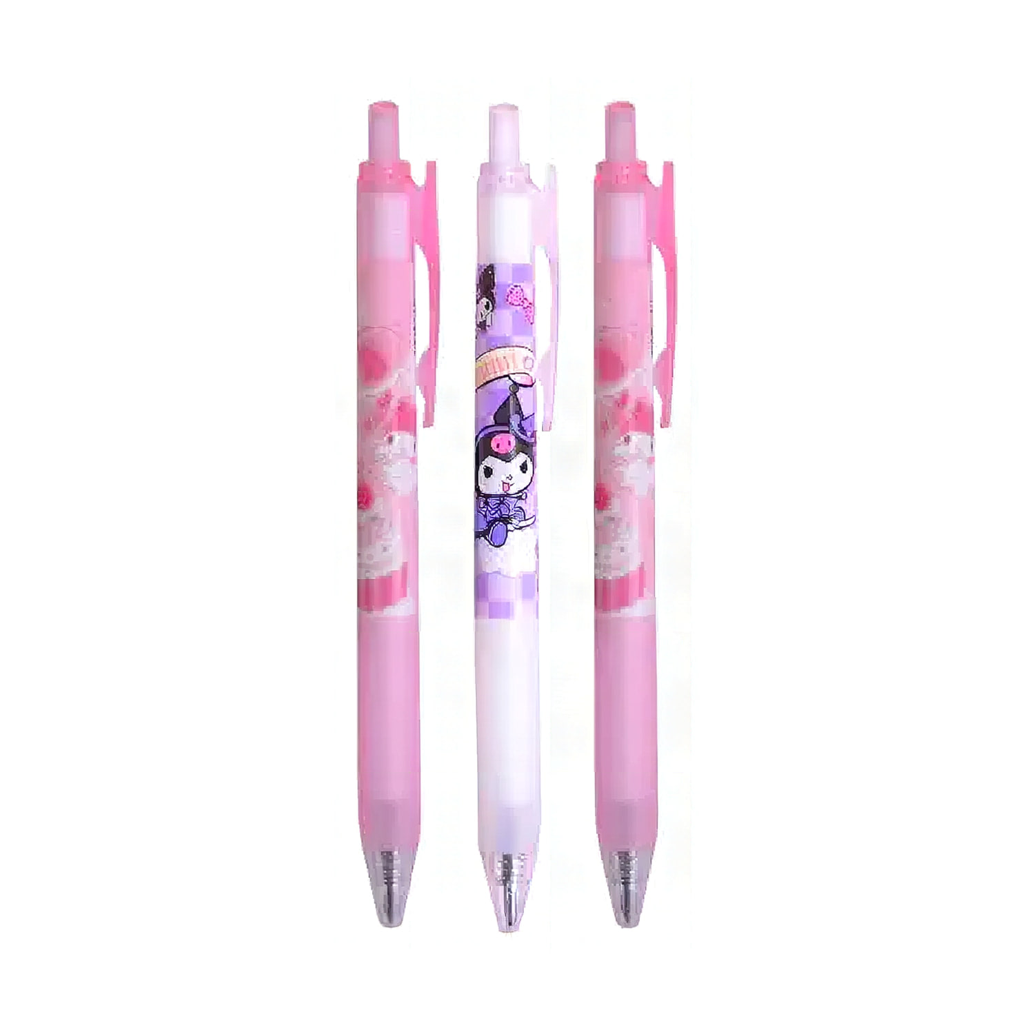 Kuromi&MyMelody&Cinnamoroll versatil kalem mor figürlü gövde görünümü
