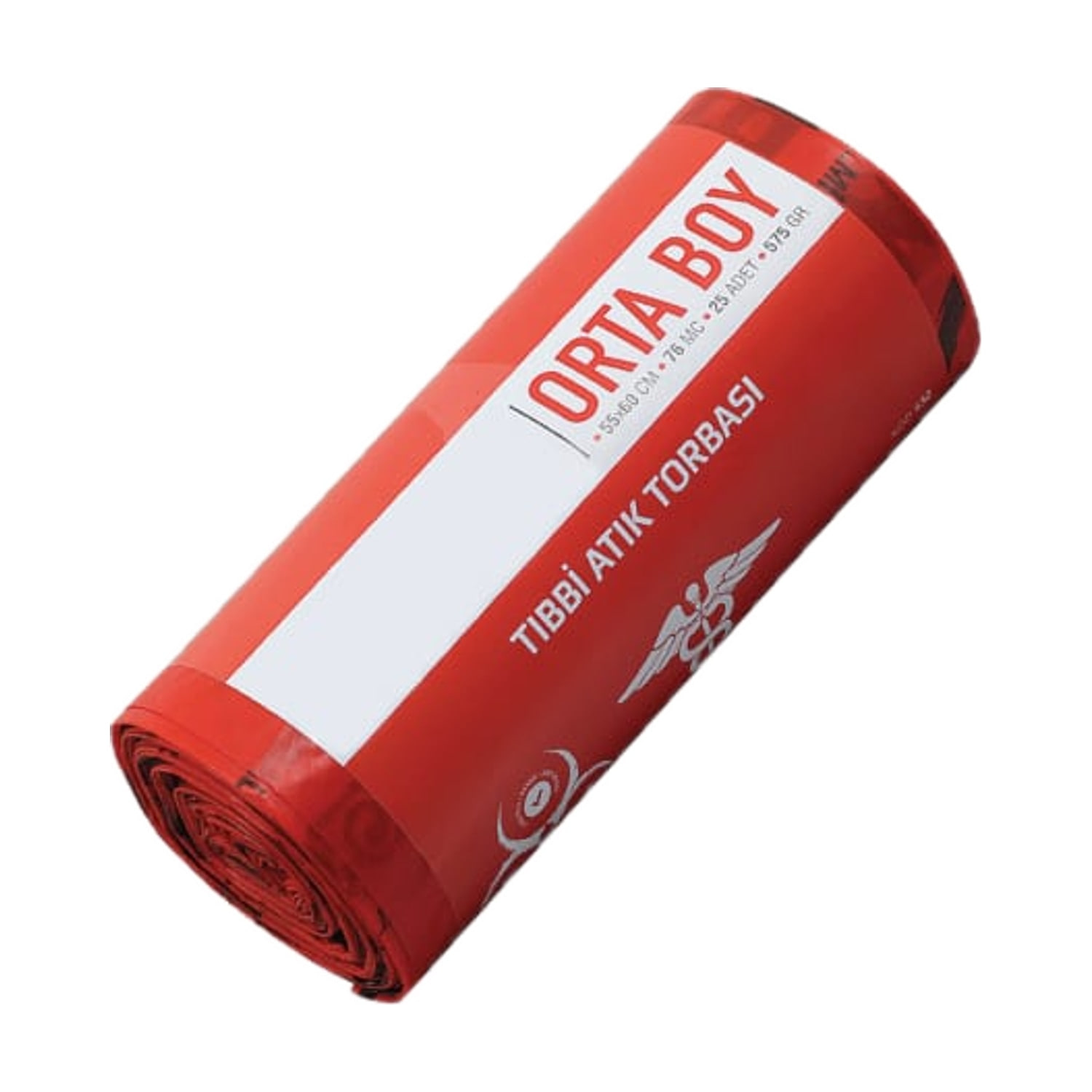 Çöp Torbası Tıbbi Atık Orta 575 gr 25'li (55x60 cm), çöp torbaları ürünü