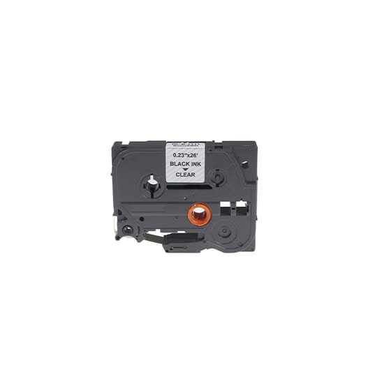 Brother P-Touch TZE-111 şeffaf zemin siyah yazı etiket kaseti, 6 mm