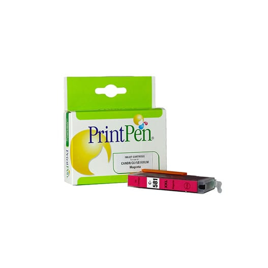 Canon CLI-581XXLM karşılığı ekstra yüksek kapasiteli kırmızı magenta muadil mürekkep kartuşu, 14,5 ml
