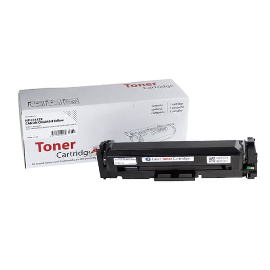 XBox HP CF412X 410X ve Canon CRG-046HY karşılığı yüksek kapasiteli sarı yellow toner