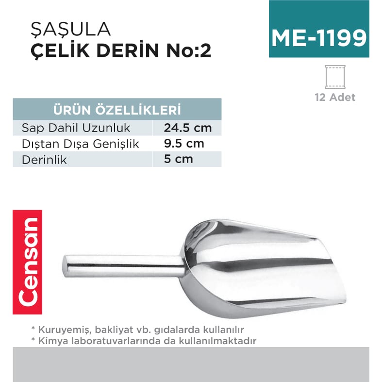 Şaşula Derin Çelik NO:2 24 cm (CEK-24)