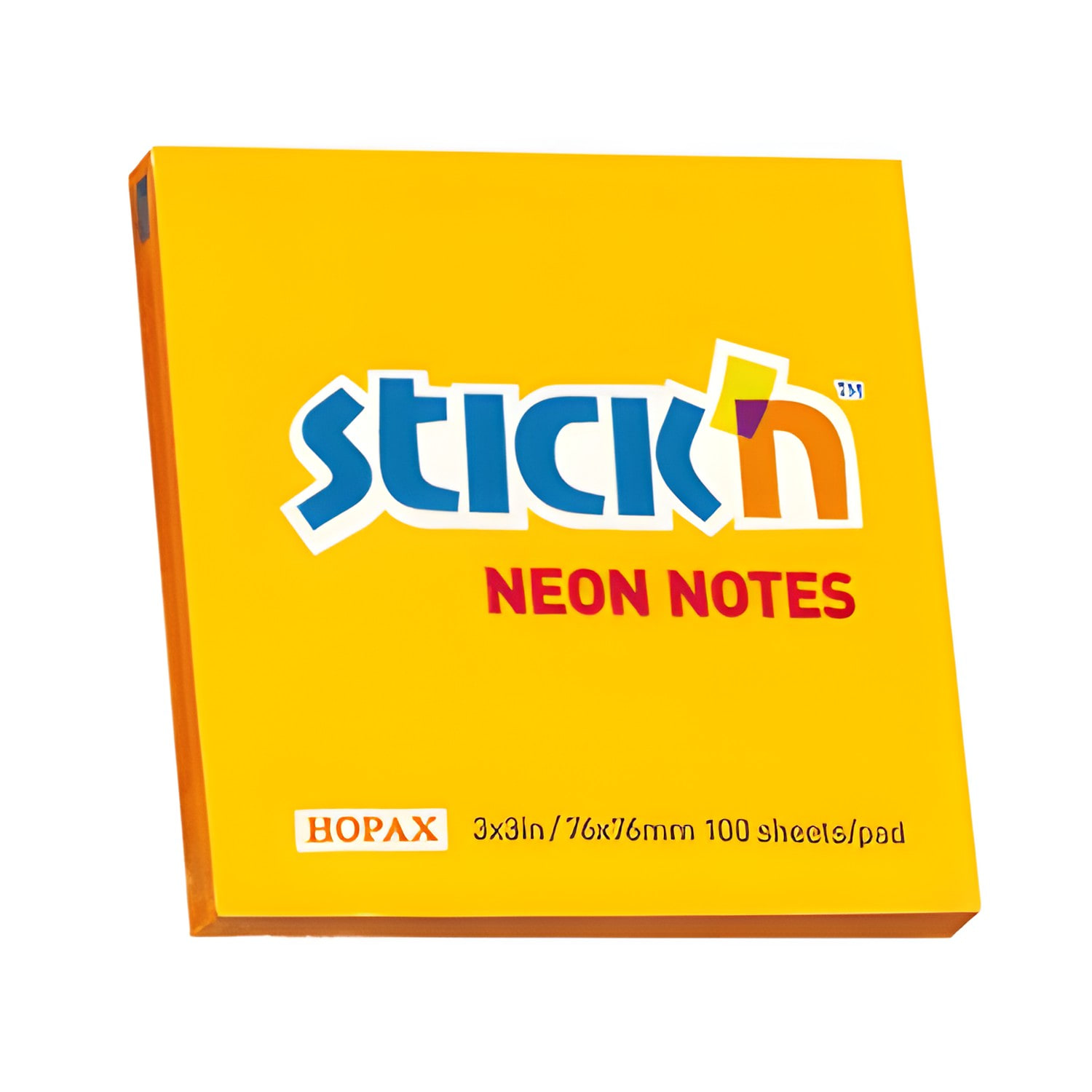 Gıpta postit 76 x 76 neon turuncu, kare turuncu yapışkanlı not bloğu