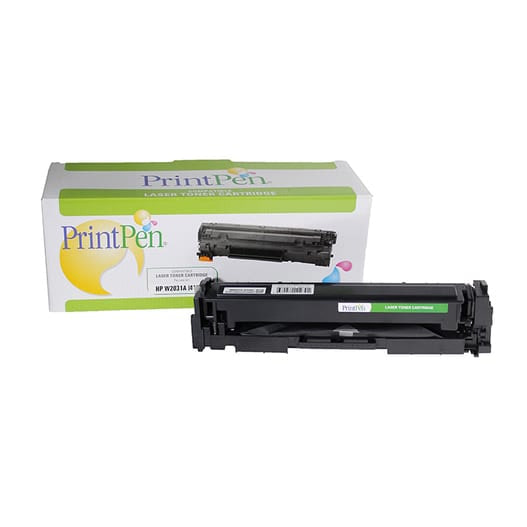 HP W2031A ve Canon CRG-055C karşılığı çipsiz mavi (cyan) muadil toner kartuşu