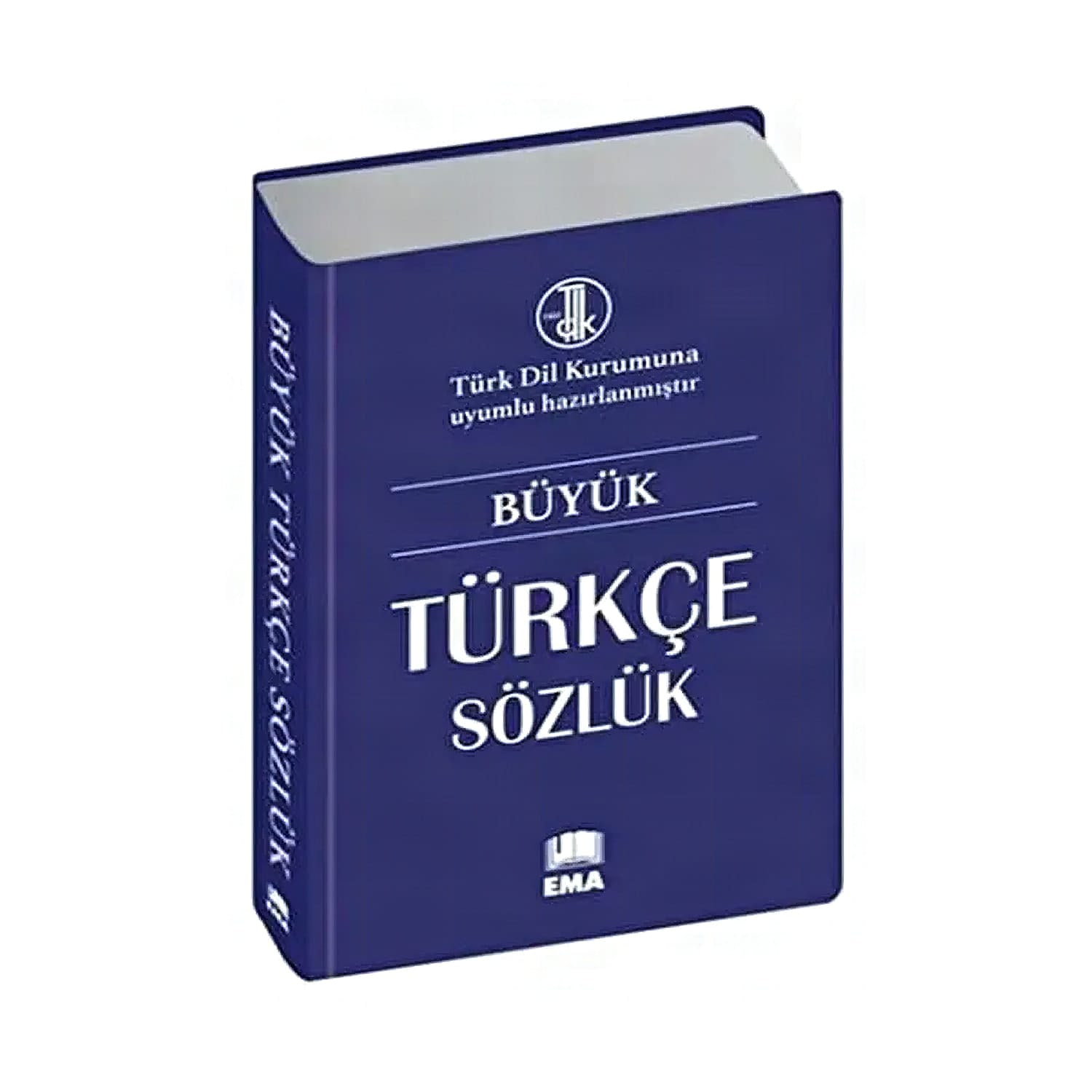 Büyük Türkçe Sözlük ciltli baskı kapak ve sırt görünümü, ürün görünümü