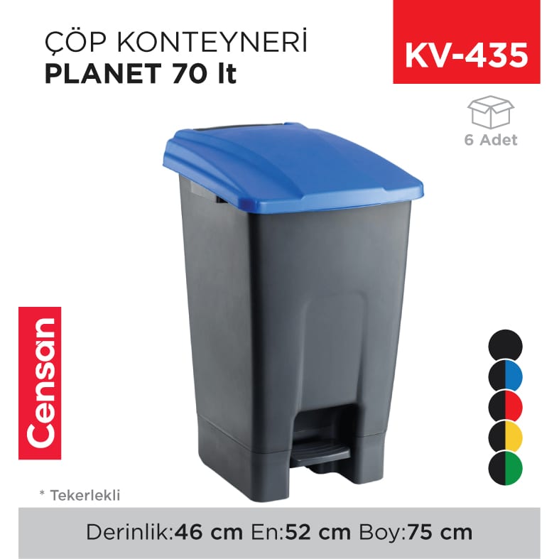 Çöp Konteyneri Planet 70 lt (UP228)