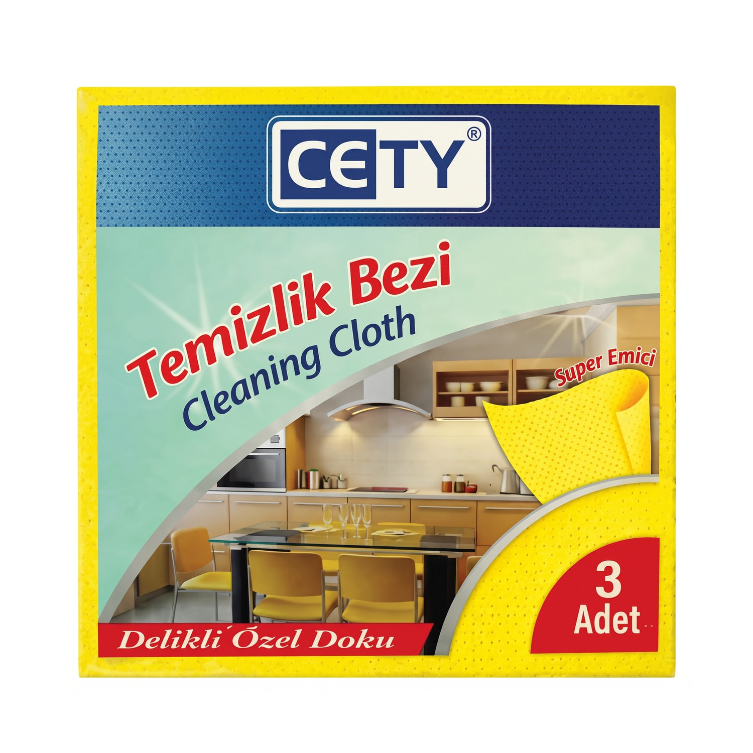 Temizlik Bezi Cety 3'lü Delikli (Zanix)