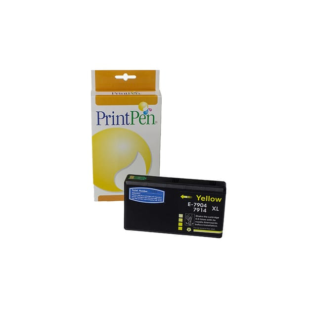 Epson T79XL C13T79044010 karşılığı yüksek kapasiteli sarı yellow muadil mürekkep kartuşu, 25 ml