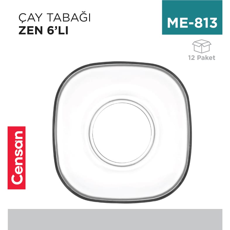 Çay Tabağı 6'lı Zen Lav (ZEN277)