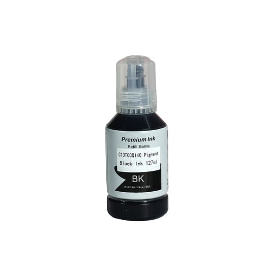 Epson 105 C13T00Q140 karşılığı siyah pigment muadil EcoTank mürekkep şişesi, 127 ml