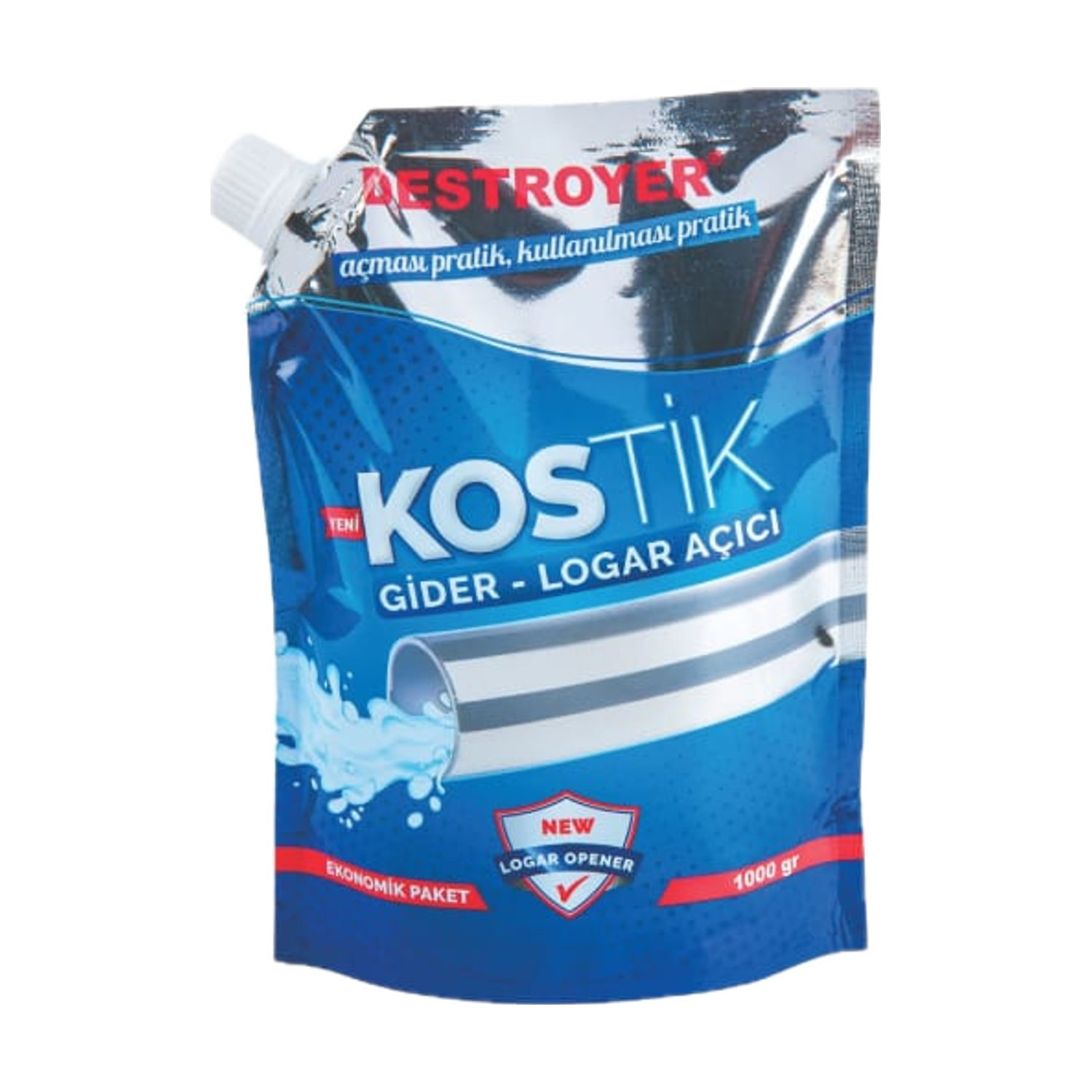 Kostik Gider-Logar Açıcı Destroyer 1 kg, lavabo ve gider açıcılar ürünü