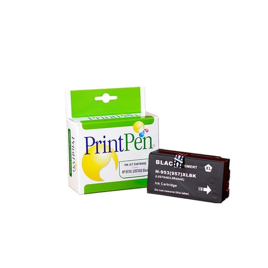 HP 953XL L0S70AE karşılığı yüksek kapasiteli siyah muadil mürekkep kartuşu, 50 ml