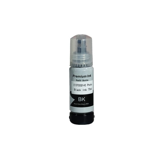 Epson 106 C13T00R140 karşılığı foto siyah muadil EcoTank mürekkep şişesi, 70 ml