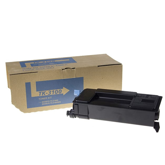 Kyocera TK-3100 karşılığı 12.500 sayfa Japon toner tozlu siyah muadil toner, FS-2100DN
