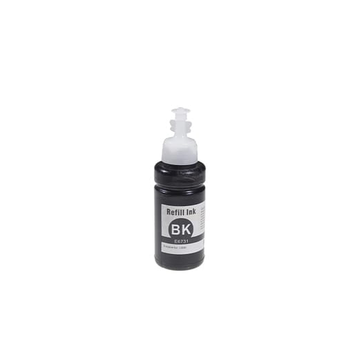 Epson T6731 C13T67314A karşılığı siyah muadil EcoTank mürekkep şişesi, altı renkli EcoTank, 70 ml