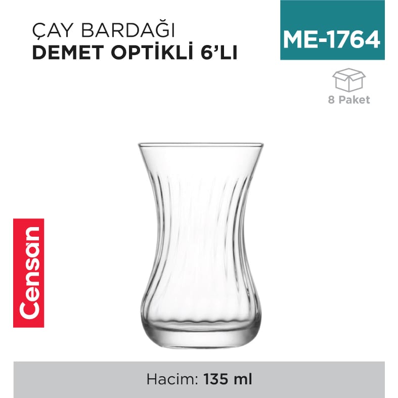 Çay Bardağı 6'lı Demet Lav (DMT303OPT)