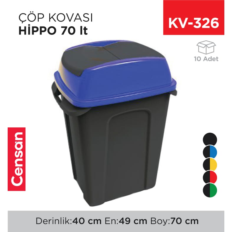 Hippo Çöp Kovası 70 lt (UP222)