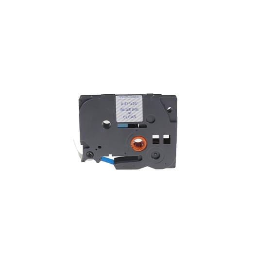 Brother P-Touch TZE-133 şeffaf zemin mavi yazı etiket kaseti, 12 mm