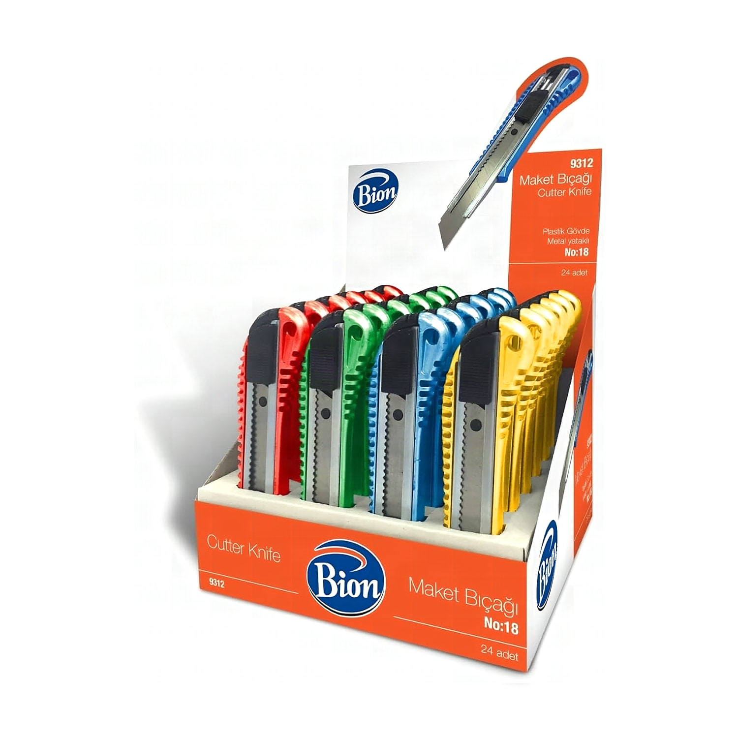 Mas Bion maket bıçağı plastik gövdeli metal yataklı kesici, ürün görünümü