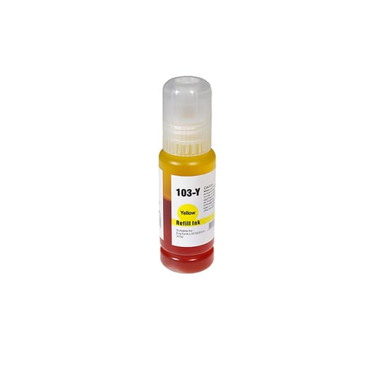 Epson 103 C13T00S44A karşılığı sarı yellow muadil EcoTank mürekkep şişesi, 70 ml