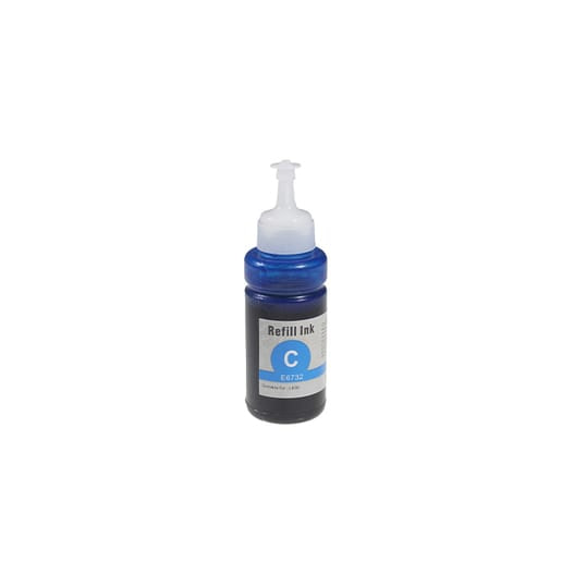 Epson T6732 C13T67324A karşılığı mavi cyan muadil EcoTank mürekkep şişesi, altı renkli EcoTank