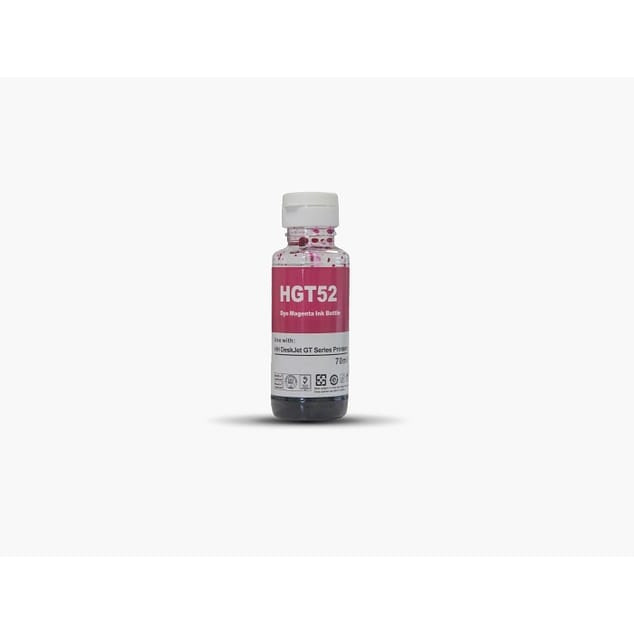 HP GT52XL M0H55AE karşılığı kırmızı magenta muadil mürekkep şişesi, 70 ml
