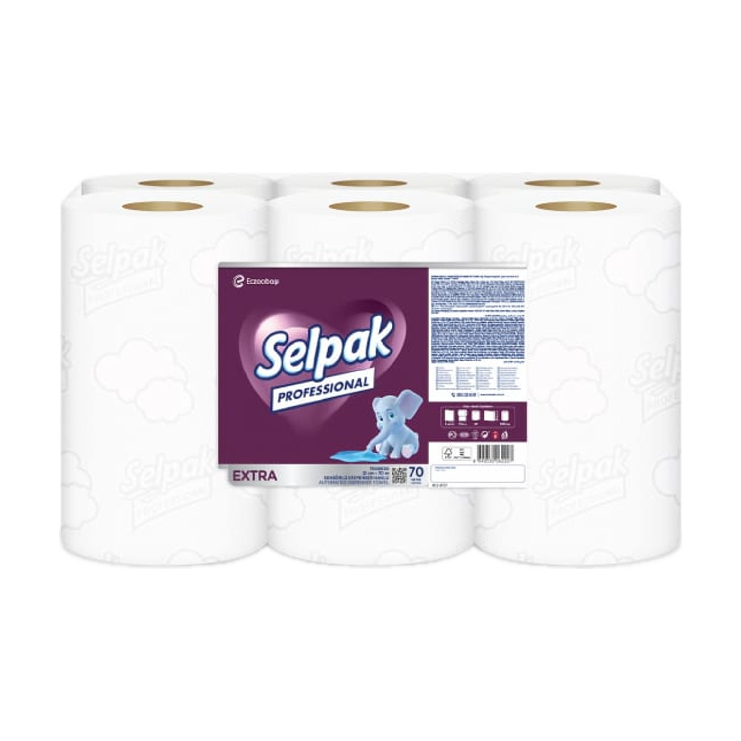Fotoselli Makina Havlusu (21 cm) 6'lı 70 mt (Selpak), kağıt havlular ürünü