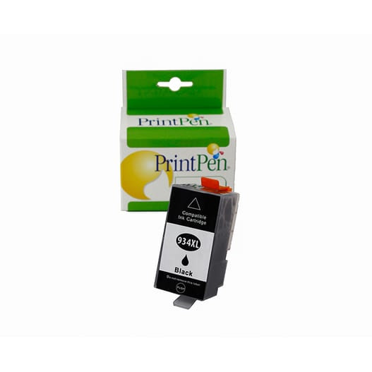 HP 934XL C2P23AE karşılığı yüksek kapasiteli siyah muadil mürekkep kartuşu, 50 ml