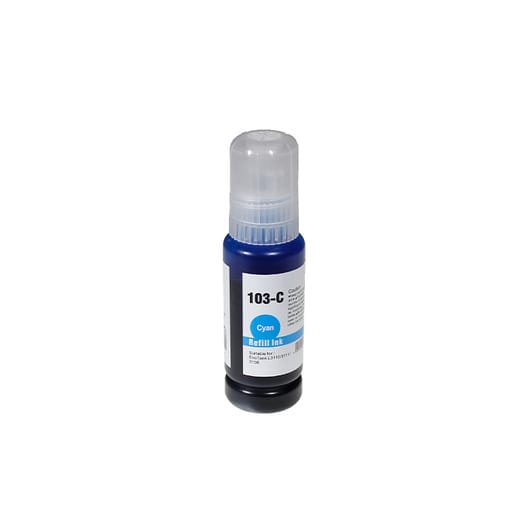 Epson 103 C13T00S24A karşılığı mavi cyan muadil EcoTank mürekkep şişesi, 70 ml